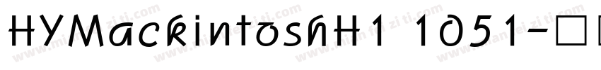 HYMackintoshH1 1051字体转换